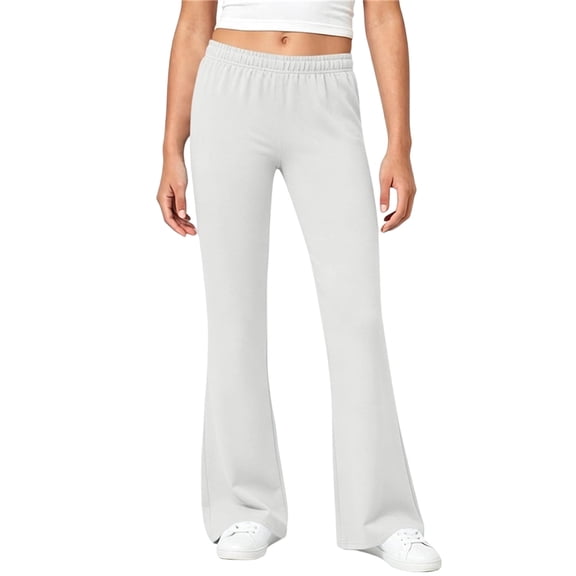 Mifsaly Girls Flare Yoga Pants Kids High Waisted Elastic Waist Bootcut Leggings Comfortable Soft Stretch Athletic Running Dance Bell Bottoms