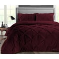 thumbnail image 1 of SKP Plus Comforter Pinch Wine 300 GSM Plush Siliconized Microfiber Fill Duvet Insert Box Stiched Quilted Fluffy Soft 600 TC Egyptian Cotton Shell with Piping & Pillowcases, 1 of 8