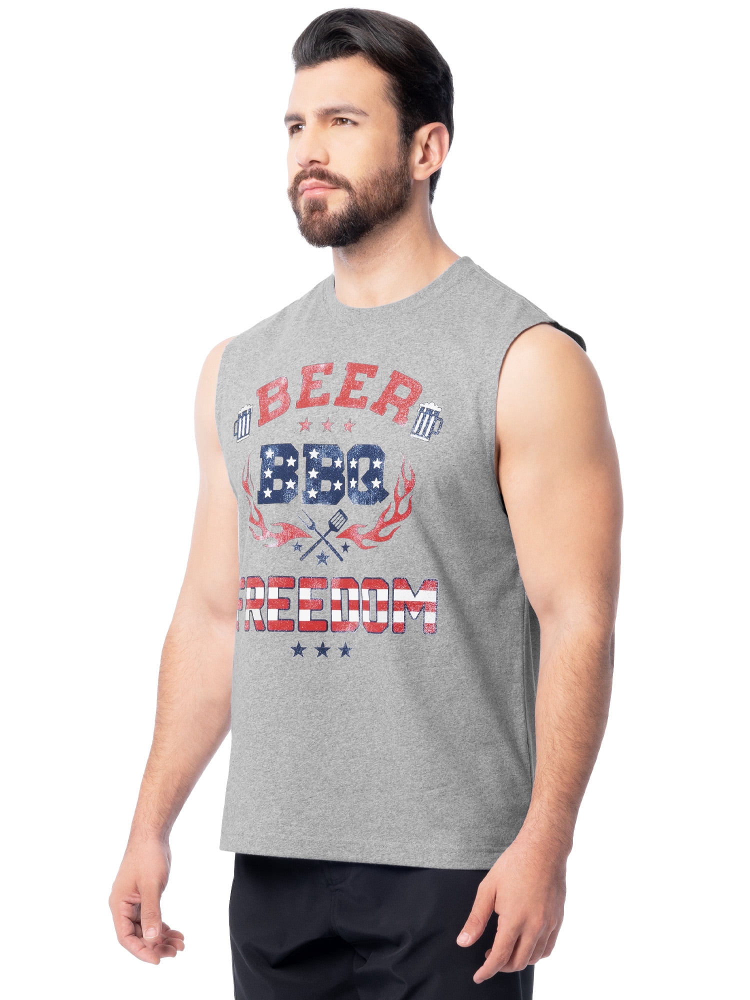 Way to Celebrate Men's & Big Men's 4th of July Americana Graphic Muscle Tank, Sizes S-5XL