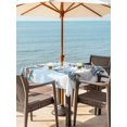 thumbnail image 2 of Outdoor Tablecloth with Umbrella Hole and Zipper, Blue Snowman Christmas Square Table Cloth 54x54 Inch Waterproof Tablecloth, Xmas Tree Snowflake Balls Picnic Table Cover for Patio Camping, 2 of 7