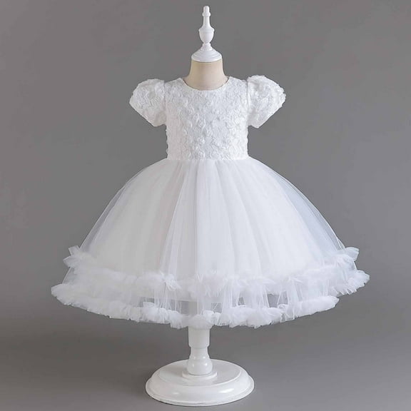 Edvintorg Party Dress for Kids Girl 2-10 Years Children's Sleeveless Embroidery Mesh Gauze Dresses Princess Dress for Kids Girl 2025