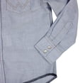 thumbnail image 3 of Camisa Wrangler de manga larga para niños, cambray, azul occidental, XXL, 3 of 4