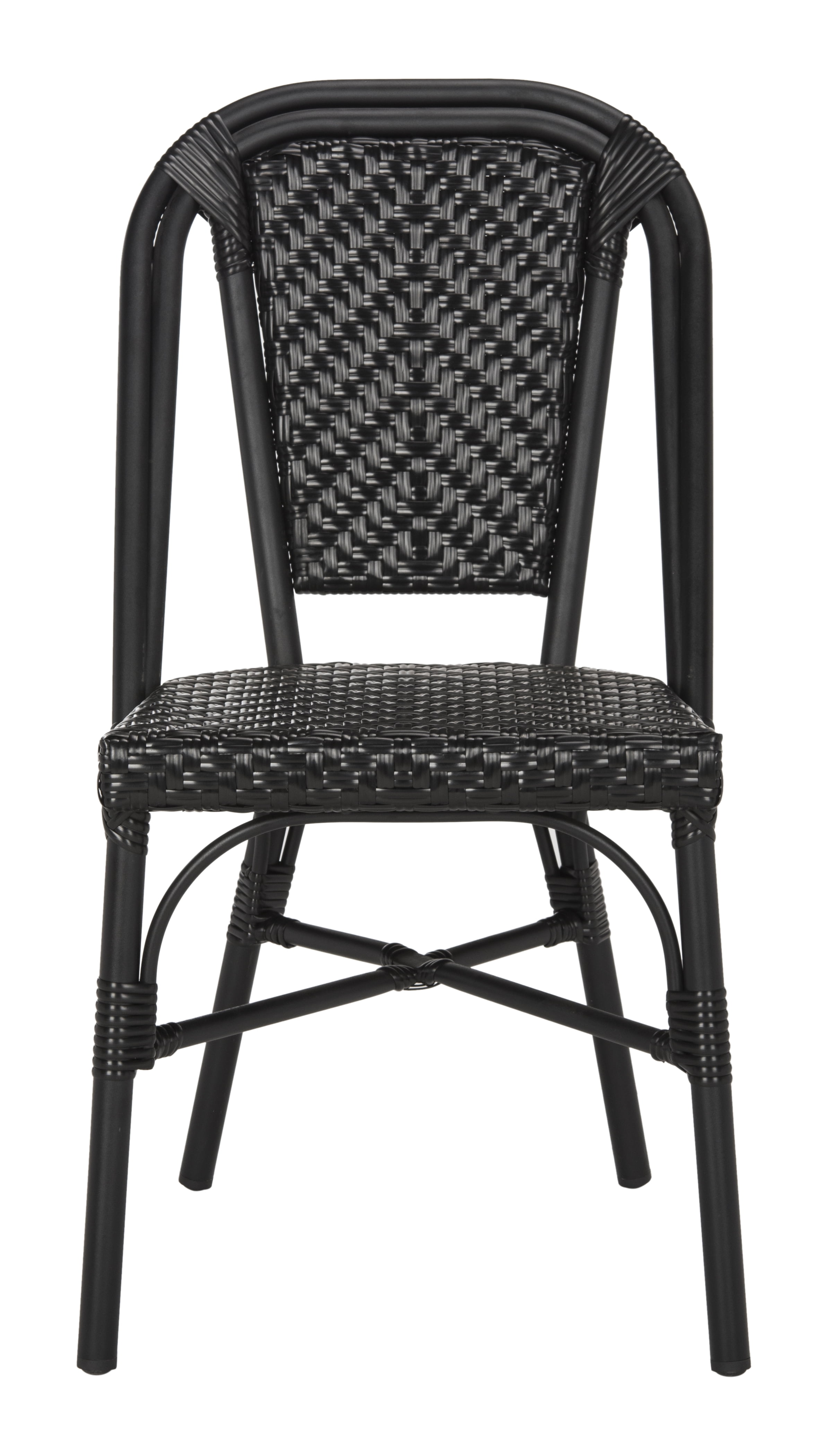 Safavieh Daria Outdoor Patio Stacking Side Chair, Set of 2 - Black