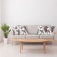 thumbnail image 4 of Ambesonne Nature Throw Pillow Cover 4 Pack, Lily Birds Watercolor, 24", Orange and Blue, 4 of 6