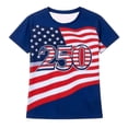 thumbnail image 4 of Mens Tshirts Short Sleeve 250th Anniversary USA Shirt Independence Day Graphic Tee Casual Comfortable Crewneck T Shirts for Man Navy XXXXXXL, 4 of 4