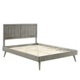 thumbnail image 4 of Modway Alana King Wood Platform Bed With Splayed Legs in Gray, 4 of 11