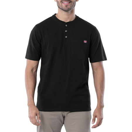 Wrangler Workwear Men s Short Sleeve Pocket Henley Tee