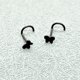 thumbnail image 5 of 50 piezas de joyería de acero inoxidable para la nariz, Europa y Estados Unidos, joyería para piercing de nariz, poste de 5 palabras, mariposa, 5 of 5