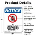 thumbnail image 2 of (2 Pack) No Backpacks Allowed OSHA Notice Sign 10 Inch X 14 Inch Indoor / Outdoor Rust-Free Aluminum Metal Signs for Workplace, Workshop, and Construction Site, Made in the USA, 2 of 8
