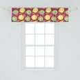 thumbnail image 2 of Ambesonne Lemons Window Valance, Sliced Citrus Lime Cubes, 54" X 12", Magenta Green, 2 of 3