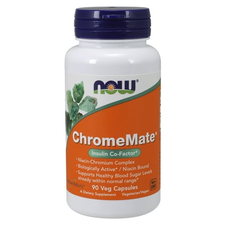 NOW Supplements, ChromeMate (Niacin-Chromium Complex), 90 Veg Capsules
