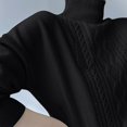 thumbnail image 5 of IROINNID Sweater Sets for Women Turtleneck Wool Sweater with Wide Leg Pants Two-piece Sweater Set Warm Lounge Set,Black, 5 of 5