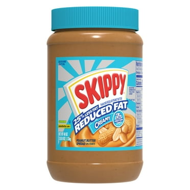 SKIPPY Reduced Fat Creamy Peanut Butter Spread, Shelf-Stable, 40 oz Plastic Jar