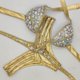 thumbnail image 2 of Venus Vacation-bañador con cuello de pico y diamantes de imitación, conjunto de bikini con realce, traje de baño con piedras ostentosas, 2020, 2 of 5