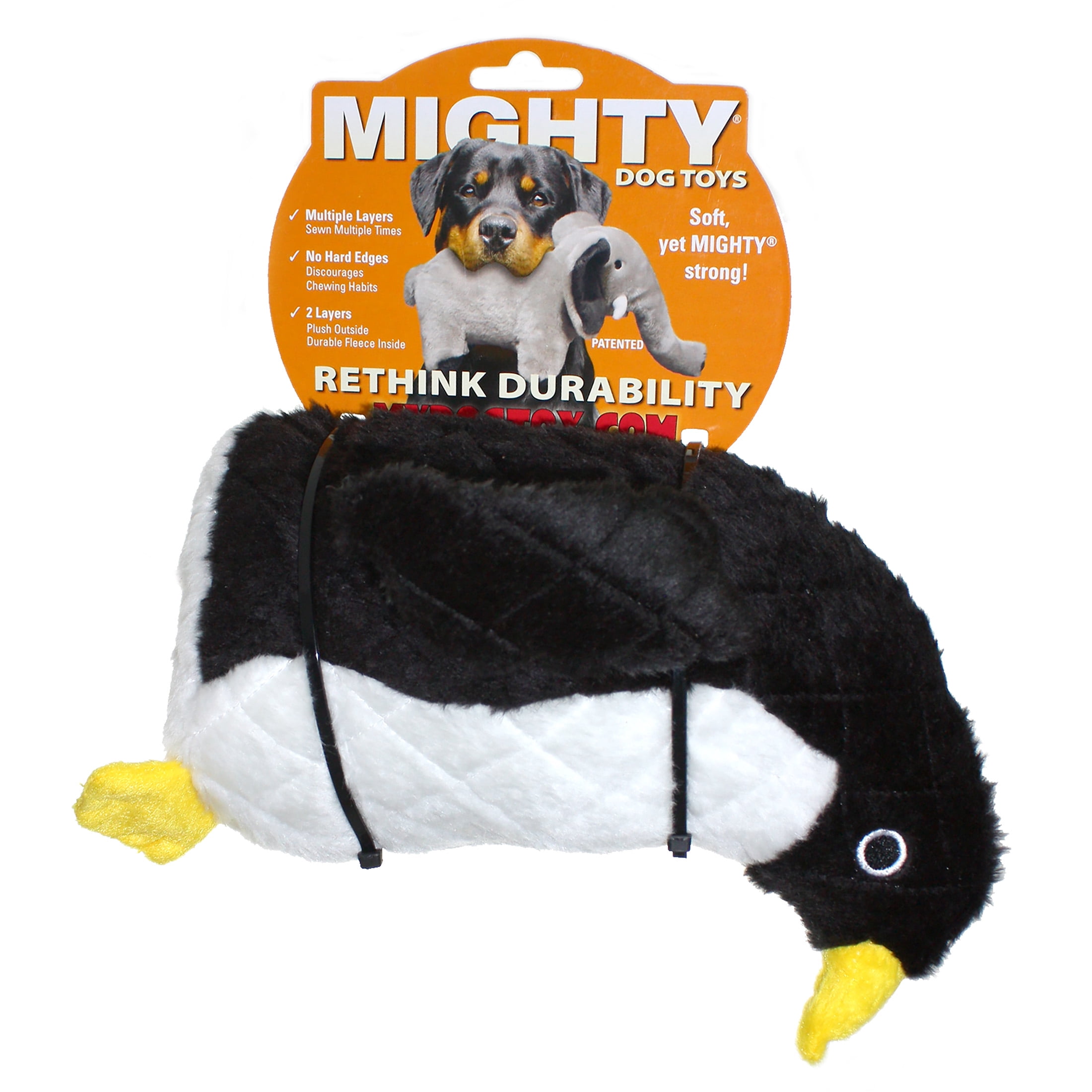 Mighty Arctic Penguin Durable Plush Squeaky Dog Toy