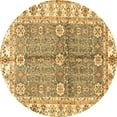 thumbnail image 1 of Ahgly Company Indoor Round Oriental Brown Traditional Area Rugs, 3' Round, 1 of 4