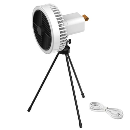 

Portable Electric Mini Fan Gift Home Camping USB Desktop Tent With Night Light