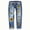 BU1, variant on Aayomet Ladies Denim Women'S Jeans Women'S Frayed Sun Flower Leopard Print Mid Waist Ripped Jeans,BU2 S