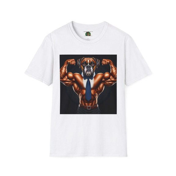 Boxer with Tie Unisex Softstyle T-Shirt