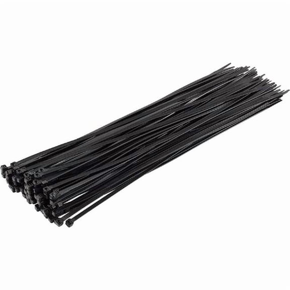 Micro Connectors MSC-224B-5P 24 in. Cable Zip Tie - 175 lbs Multi-Purpose Self-Locking - Black - Pack of 500