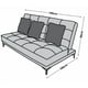 thumbnail image 5 of Sofa Cama Reclinable El Bazar Store Karla Negro Lino Futon 3 posiciones Abotonado Sala, 5 of 5