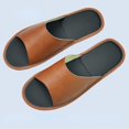 thumbnail image 4 of Zapatillas de verano para hombre y mujer, Zapatillas de casa de cuero para interior, zapatos planos suaves de lujo para mujer, sandalias frescas, zapatos para el hogar, 4 of 4