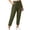 Army Green, variant on Vrorvz Crop Pants for Women Elastic High Waisted Pant Loose Casual Workout Athletic Trouser Ladies Trousers