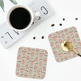thumbnail image 4 of Vsdgher Pigs Exercising Leather Coasters for Drinks, Durable Drink Coasters 4 Set for Tabletop Protection, Luxurious Home Décor and Housewarming Gift ( {designName})Square, 4 of 6