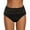 Black, variant on WREESH Women High Waist Ruched Bikini Bottoms Tummy Control Swimsuit Lace Briefs Pants