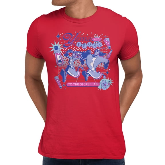 Disney Emperor's New Groove Yzma Kronk Retro 80s Neon Men's T Shirt (Red, S-XXXL)