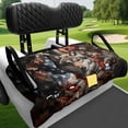 thumbnail image 3 of KUIFORTI Wolf Golf Cart Seat Covers Comfortable Golf Cart Seat Towel Blanket with 4 Front Pockets & Nonskid Bottom Washable Durable Fits for Club Car and More 2 Person Seats Golf Carts, 3 of 7