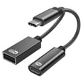 thumbnail image 2 of Adaptador USB Sunnimix divisor 2 en 1 con cable de Carga rápida negro, 2 of 3