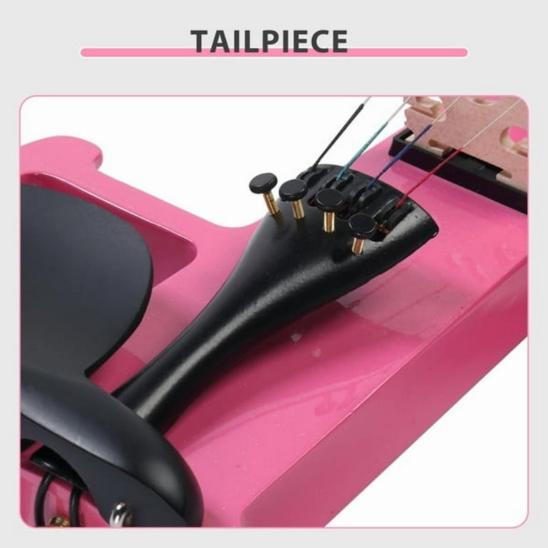 Full Size 4/4 Bunnel Edge Electric Silent Violin Set - Pink Finish