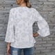 thumbnail image 4 of Camisa de cuello redondo,Blusa de manga acampanada Tops sueltos casuales Blusas Camisa de manga acampanada Respuesta rápida, 4 of 6