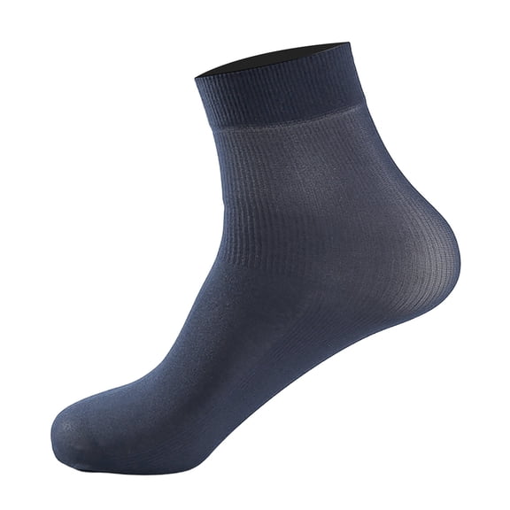 Mens Socks Spring and Summer Striped Men's Silk Stockings Thin Breathable and Odor Proof Mid Tube Socks Silky Ice Silk Men's Socks