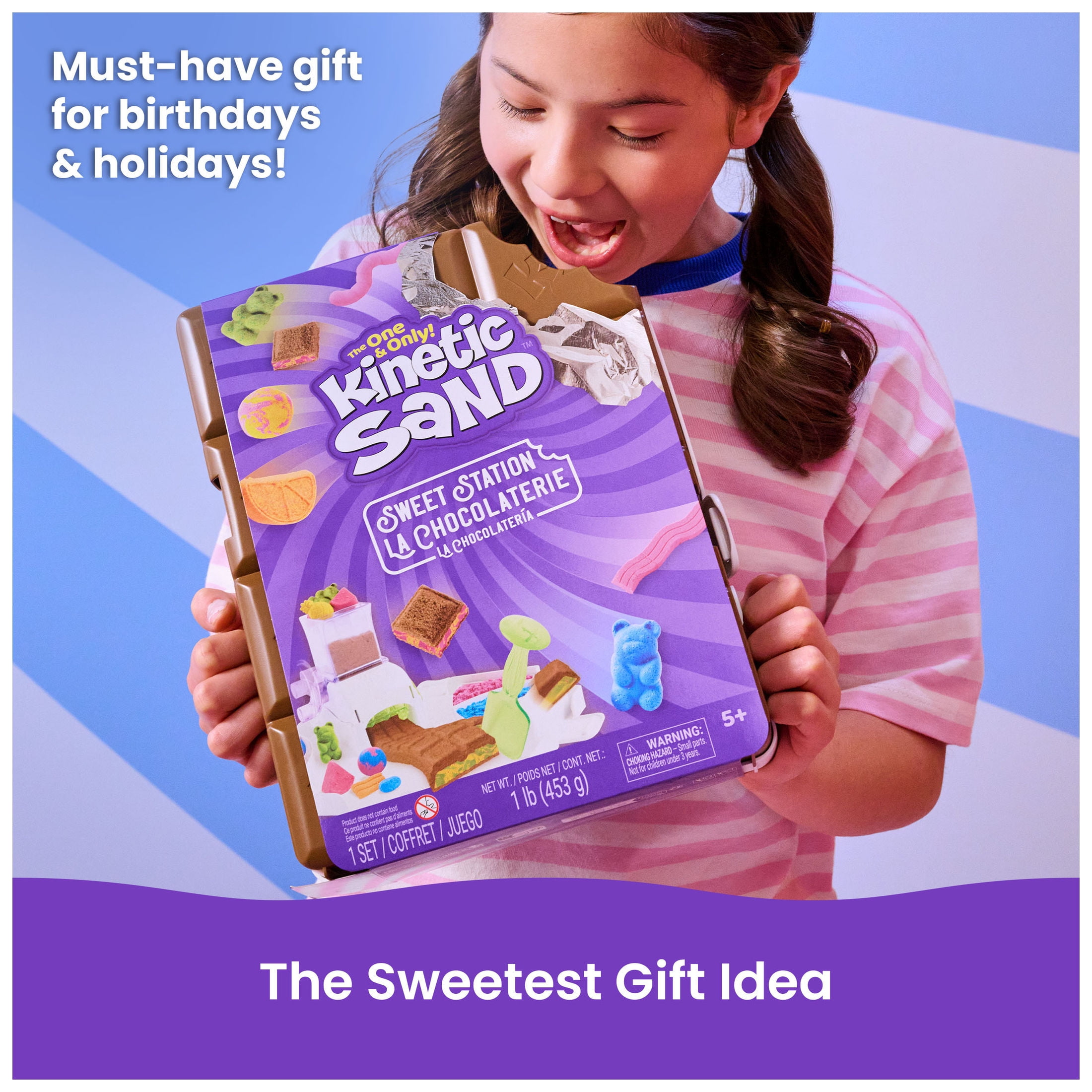 Kinetic Sand, Sweet Station with 1lb Play Sand, Tools & Candy Machine for Kids 5 and up