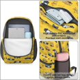 thumbnail image 4 of Police and Sheriff Yellow Pattern 17" School Backpacks for Teens,Waterproof Oxford Fabric,S-Shape Padded Straps for School,Travel,Hiking,Camping, 4 of 6