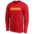 thumbnail image 2 of Men's Red Kansas City Chiefs #1 Dad Long Sleeve Team Logo T-Shirt, 2 of 3