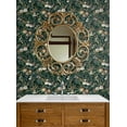 thumbnail image 2 of NextWall  Vintage Floral Peel and Stick Wallpaper 20.5 in. W x 18 ft. L - Forest Green, 2 of 8