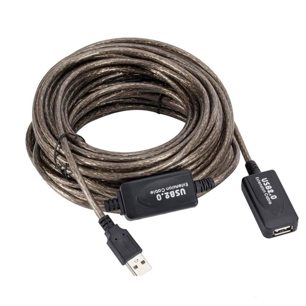 Computer Cables USB 2.0 Active Repeater Male to Female Extension Cable Adapter Cord 5M/10M/15M/20M Cable Length: 15m