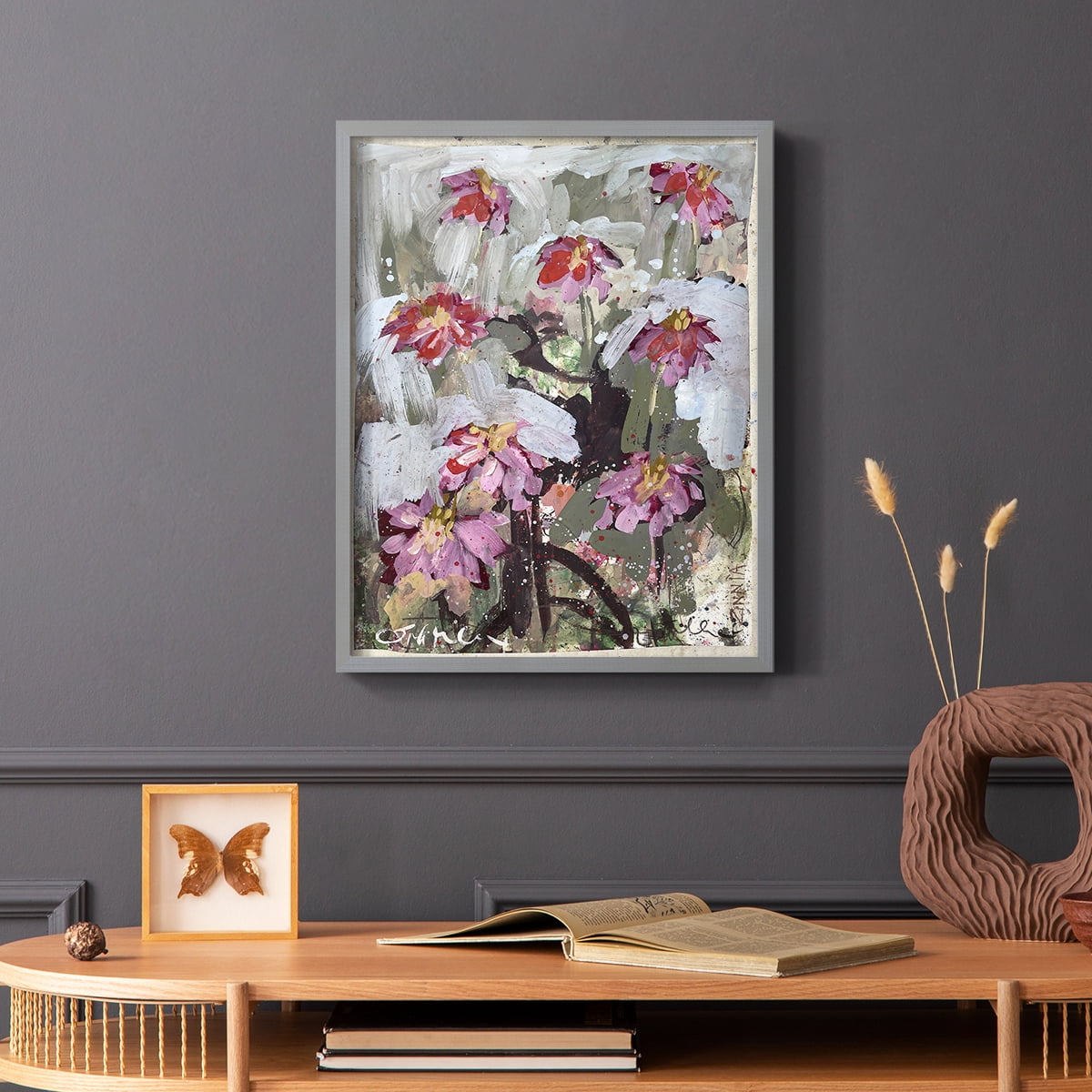 Zinnia I Framed Print - Solid Wood in Single Picture Frame Solid Wood 2 Framed Print