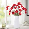 thumbnail image 6 of Artificial Ranunculus Flowers Persian Buttercup,4 Heads Vintage Long Stems Flowers for Home Wedding Decoration Bride Bouquet Rose for Flowers Crafts Floral Arrangement （Red）, 6 of 7