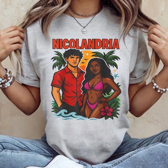 Nico.landria Funny Quote Island Love Television Show Meme T-Shirt, Men's And Women's Graphic Tee 100% Cotton by TBun, Full Sizes S-5XL