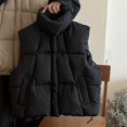 thumbnail image 2 of Jalioing Kids Winter Vest Coat Thick Warm Sleeveless Stand Collar Puffer Vest Solid Color Zipper Up Thermal Outerwear, 2 of 5