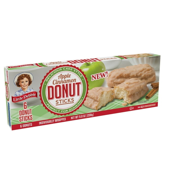 Little Debbie Apple Cinnamon Donut Sticks, 9.8 oz (6 count)