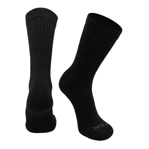 TCK Reacs Extended Crew Socks (Black, X-Large)