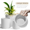 thumbnail image 3 of 10/8.5/7 Inch Large Planter for Outdoor Indoor Plants, 3 Pack Large Outdoor Planters Plastic Plant Pots with Drainage Hole for Home Garden., 3 of 10