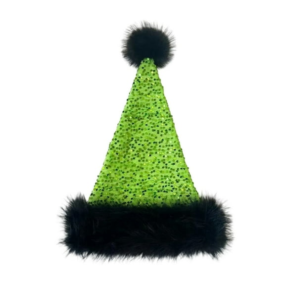 Christmas Hat 2025 Unisex Santa Hat Plush Fluffy Classic Beanie Hat Claus Hat for Xmas New Year Party Headwear