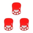 thumbnail image 2 of mmirethe Tapis de Souris de Jeu Protection Poignet Base Antidérapante Fond Sûr en Résine avec Support Poignet Unique DS-001 Rouge Vif 3Set, 2 of 6
