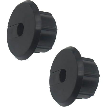 

2pcs Cable Routing Kit Wall Grommets for Cables Plastic Network Cable Grommets Wall Bushing Grommet for 1 Inch Wall Hole and Furniture Wire Hole (Black)